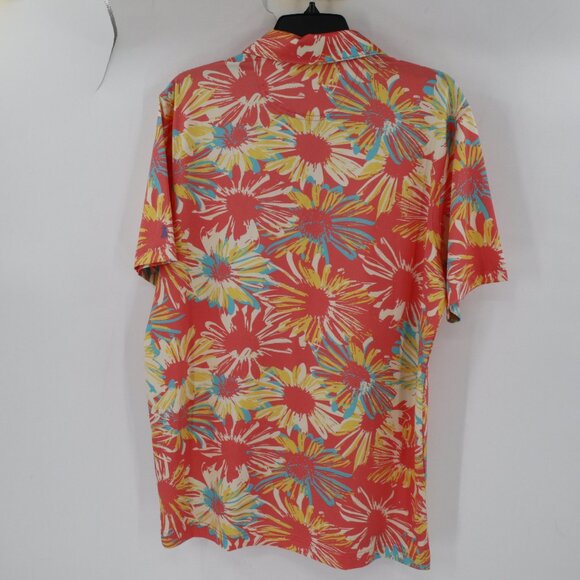 Chubbies Shirt Mens Medium Polo golf Floral Button Up Short Sleeve Stretch fun - Picture 6 of 11